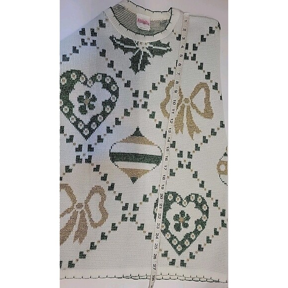 Vtg 80s 90s Holiday Time Lurex Blend METALLIC Blue Ugly Christmas Sweater M - Picture 12 of 12